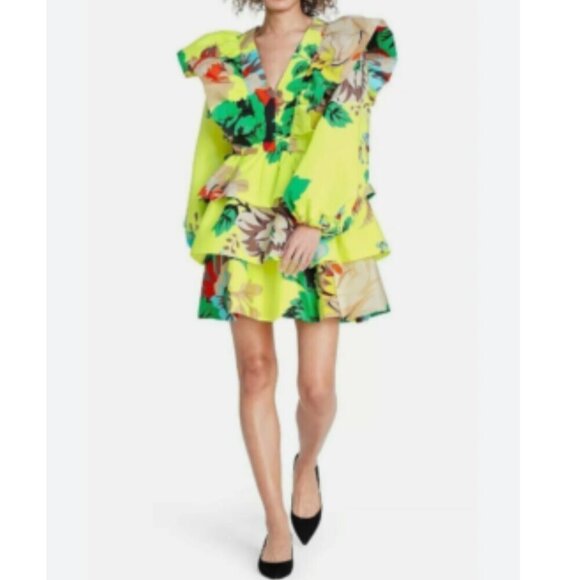 Christopher John Rogers Dresses & Skirts - Floral Ruffle Dress